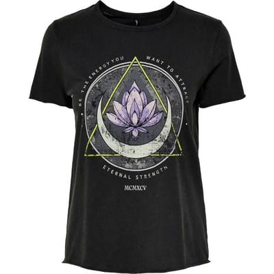 Only T-shirt Onllucy Reg S/s Top Jrs Noos 15215721 Black/lotus Dames Maat - L