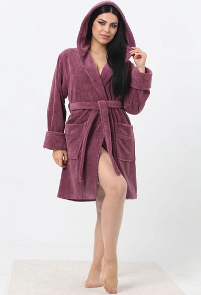 Dames Badjas Sisi / Lila kleur / maat XXL