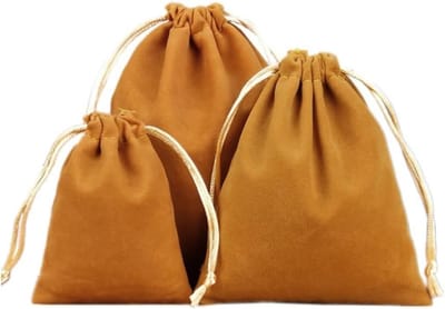 Set van 6 Luxe Fluwelen Juwelen Tassen met Treksluiting, Perfect voor Sieraden, Cadeaus en Feestjes - 5x7 cm