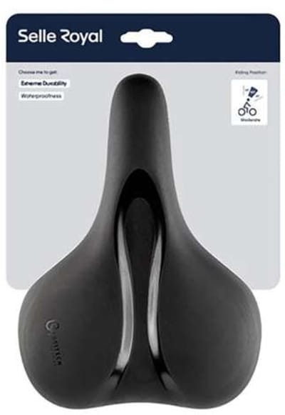 Selle Royal Rio Moderate Unisex Zadel - Comfortabele Stadsfietszadel Zwart