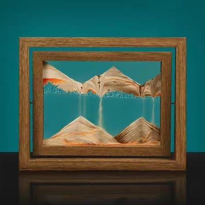 Massief hout 3D creatief roterend vloeibaar zandschilderij huis slaapkamer decoraties decoraties ambachten