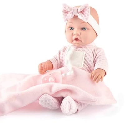 Realistische babypoppen speelset 30 cm met fopspeen, fles en deken voor peuters vanaf 3 jaar