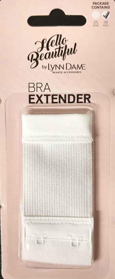 BH Verlenger Wit – 38 mm Breed – Met 2 Haakjes – Comfortabele BH Extender – Verlengstuk voor BH – Zacht & Elastisch