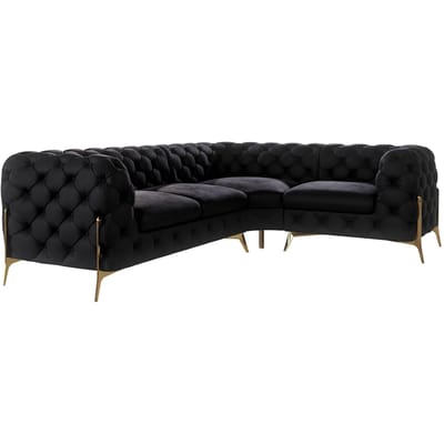 3-zitshoekbank Chelsea rechts velvet | Ropez