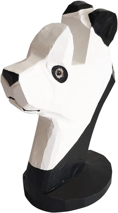 Brilhouder - Brildisplay - Brillen Opbergen - Handgesneden Design - 12 cm Hoog - Panda