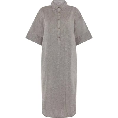 Gestructureerde overhemdjurk dames KnowledgeCotton Apparel