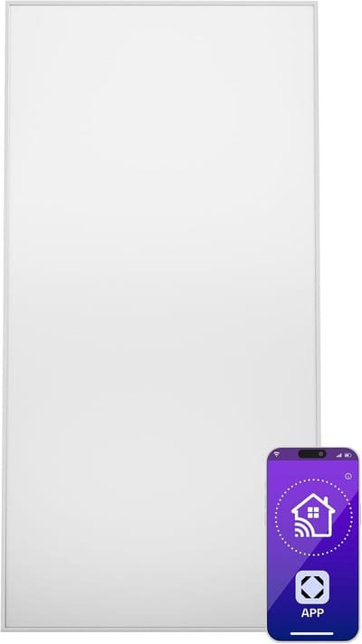 Infrarood Verwarming - Elektrische Radiator - Woonkamer Verwarmen - App Bediening Thermostaat - 60 x 120 cm - Wit