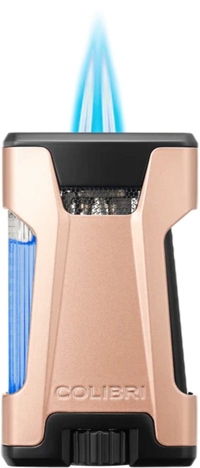 Colibri Rebel Gas Aansteker - Double Jet Flame - Stormaansteker Windproof - Navulbaar - Rosegold