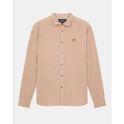 Lyle & Scott Corduroy Overhemd (Maat M) Heren - Zalm/Lichtbruin