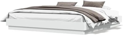 Bedframe met LED - Led bedframe - Ontspannen slapen - RGB Kleurinstelling - 200 x 200 cm - Wit