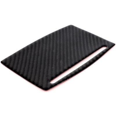 Garnitures de Couvercle de Panneau de Porte-gobelet en Fibre de Carbone Convient pour A6 A7 2012 2018 Conduite à Gauche black