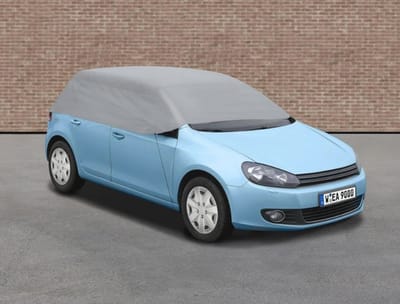 Halfgarage voor Auto - 7,6 m - Weerbestendige Autoafdekking van Gerecycled Polyethyleen - Grijs