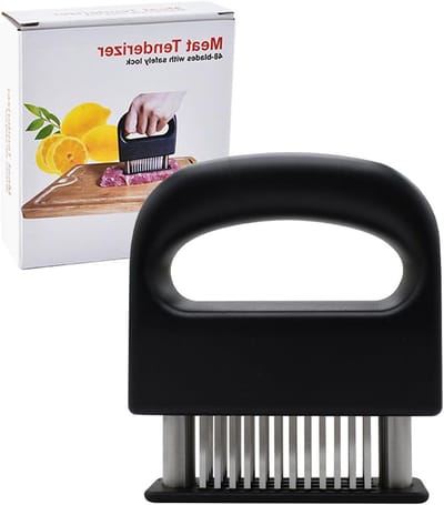 Stainless Steel Meat Hammer with Non-Slip Handle and 48 Stainless Steel Knives, Hammer for Beef, Chicken and Pork - ShopVlot