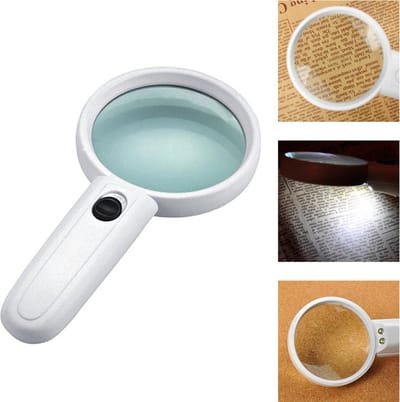 Loep met LED verlichting - Handloep - Vergrootglas/Loep met 3x vergroting - Lees Vergrootglas - Vergrootglas voor Diamond Painting, Ministek - Leesloep voor slechtziende - Handloep op LED verlichting