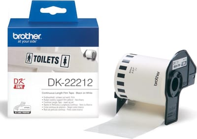 Etiket Brother DK-22212 62mm 15-meter witte film | Rol a 15 meter | 3 stuks