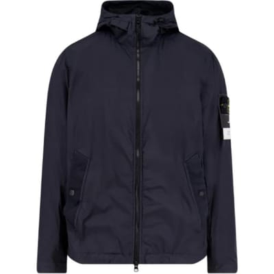 Stone Island Zomer 26 Badge Capuchon Ritssluiting Lange Mouwen Jas Heren jassen L1S154100001S0A23-V0020 L black
