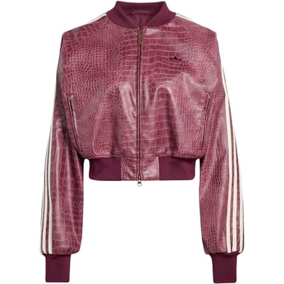 Adidas Originals veste longue à manches longues zippée coupe ample en similicuir pour femme vestes KD8792 L pink