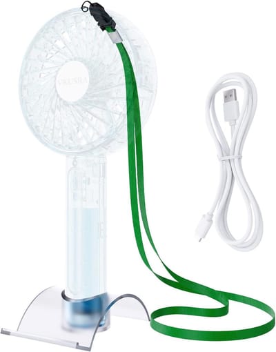Handventilator Accessoires Kit - Inclusief houder, groene lanyard en USB-kabel - Ideaal voor onderweg - ShopVlot