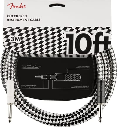 Fender Pro Instrument Cable Checkerboard 3 m - Gitaarkabel