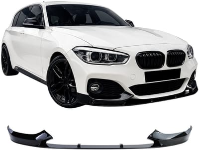 Frontlip geschikt voor BMW 1 serie F20 F21 glans zwart 2015-2019