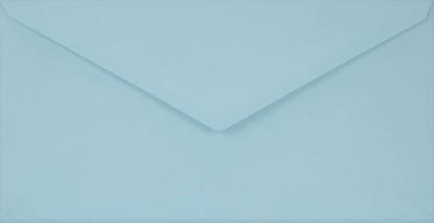 Lichtblauwe Lange Enveloppen (110x220mm) met Puntige Klep - 115g Papier voor Kaarten en Uitnodigingen