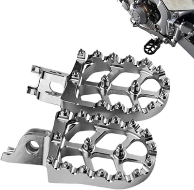 Motorfiets voetsteunen - Vergrendelingen motor - Trekking pendelen - Extreme rijstabiliteit - 129 x 57 cm - Zilver