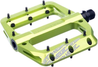 MTB Platte Pedalen - Mountainbike Pedalen - Fietsen - Dun en Solide - 100 x 110 mm - Elektrisch Groen