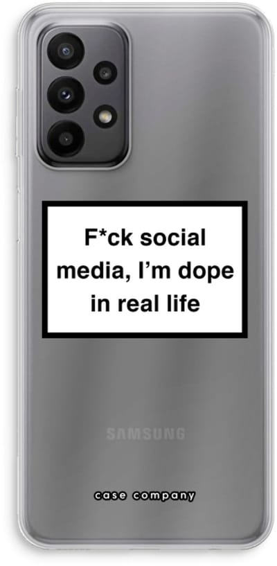 Hoesje geschikt voor Samsung Galaxy A23 hoesje - I'm dope - Soft Cover Telefoonhoesje - Bescherming aan alle Kanten en Schermrand