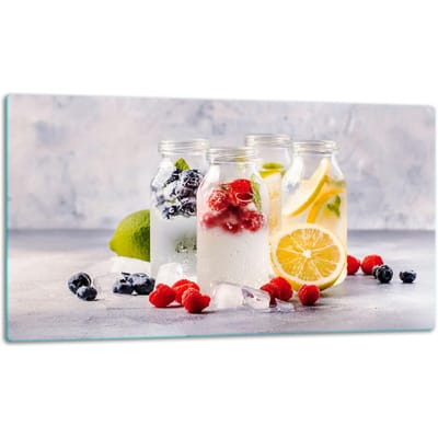 TMK ArtDeko - Snijplank - Glazen Beschermplaat - 52x30cm - Fruitmotief