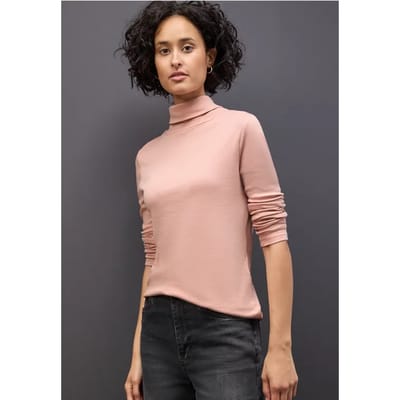 Basic shirt met coltrui