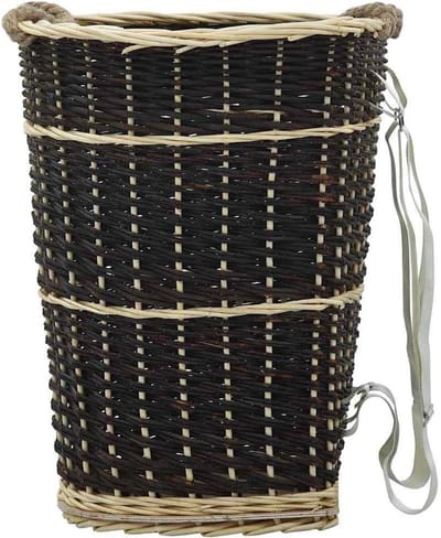Houtmand Rugzak - Brandhout Drager - Haardhout Opslag - Natuurlijk Wilgenhout - 50x44x58 cm - Bruin