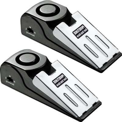 Deurstop Alarm - Deurbeveiliging - Persoonlijke Veiligheid - 120dB Sirene - 2 Stuks - Zwart