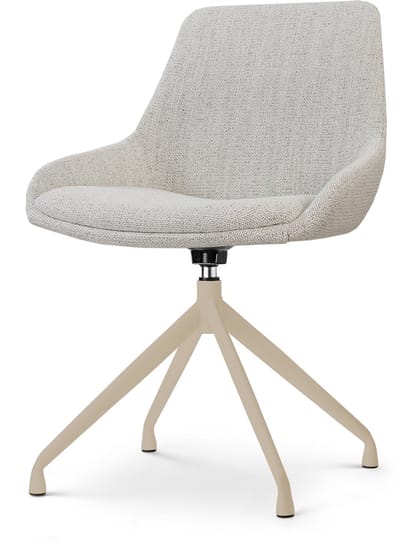 Nolon Nola-Isa Draaibare Eetkamerstoel Beige Gemêleerd - Beige Onderstel - Scandinavisch - Stoffen - Comfortabel