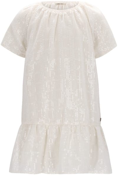 Like FLO Maan Flo Sequince Dress Meisjes - Jurk - Ecru - Maat 104