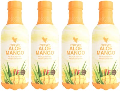 4-Pack Forever Aloe Mango Gel , Sport Drank , Tropische aloë vera drank
