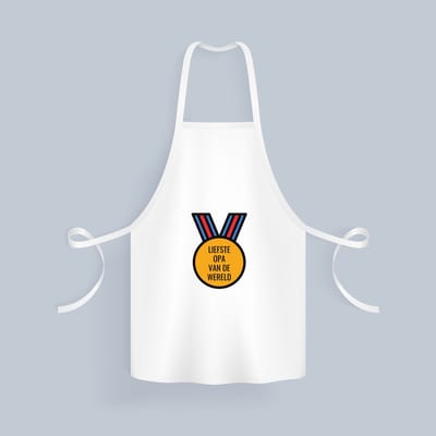 Akyol - liefste opa van de wereld Keukenschort - Opa - de liefste opa - verjaardagscadeau - verjaardag - cadeau - cadeautje voor opa - opa artikelen - kado - geschenk - gift - 82 bij 71 cm