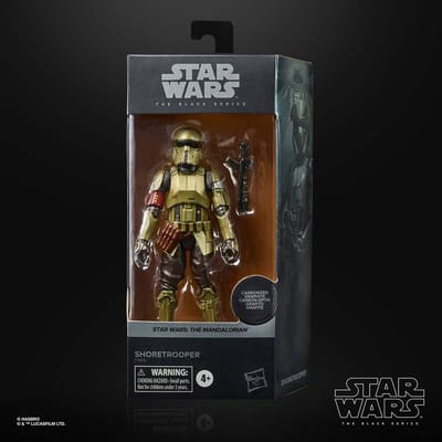 Hasbro Star Wars Actiefiguur Shoretrooper 15 cm The Mandalorian Black Series Carbonized Action 2021 Multicolours