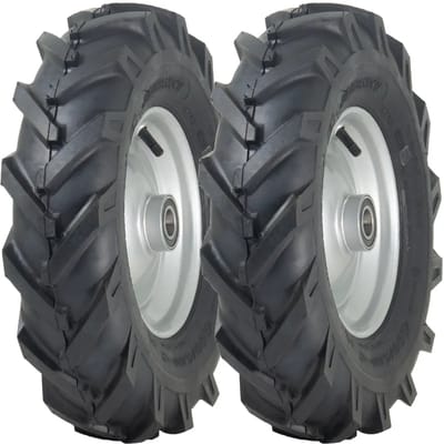 4.80/4.00-8 Rotovator-velg met open midden en noppen, 25 mm kogellager (set van 2)