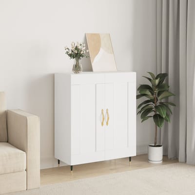 vidaXL - Dressoir - 69,5x34x90 - cm - bewerkt - hout - wit