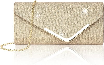 Elegante Dames Clutch met Glanzende Pailletten, Perfect voor Avondjes Uit en Feestjes in Zilver, Roze, Goud en Zwart
