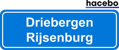 Hacebo - Plaatsnaam Sticker - 29x10 CM - Driebergen Rijsenburg sticker - Verkeersborden sticker - grappige cadeaus - Driebergen Rijsenburg
