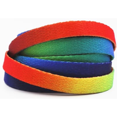 Platte Snoepkleurige Kleurverloop Schoenveters Feest Kampeerlaarzen Schoenveter Canvas Koordjes Lengte 50Cm 80Cm 100Cm 120Cm Schoenen Vrouw Man 120cm blue