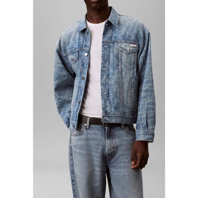 Calvin Klein 90s Trucker Jacket Lt Playbill Taglia: M | Giacche di jeans Outlet | Uomo