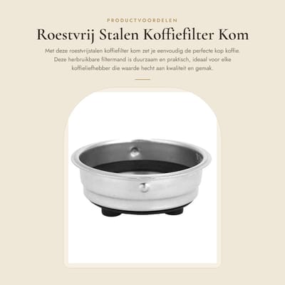 Dailygoods- Koffiefilter Herbruikbaar - Roestvrij Staal Filtermand - Koffie Zeef Cup - Koffiefilterhouder - Koffie Accessoires - Ideaal voor Thuisgebruik - Koffiefiltermand
