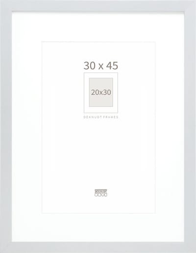 Deknudt Frames fotolijst - zilver met passe-partout - 20x30 / 30x45 cm