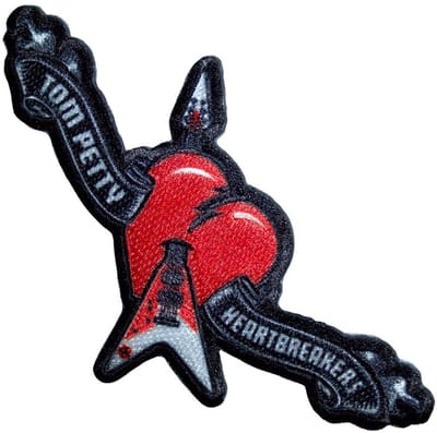 Tom Petty & The Heartbreakers - Heart Logo Patch - Zwart/Multicolours