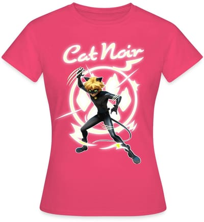 Miraculous Cat Noir Adrien Superheld T-Shirt Dames