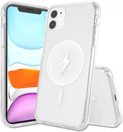 Hoesje Geschikt voor Apple iPhone 11 - Compatibel met MagSafe - Hard Back Cover met Magneet - Transparant
