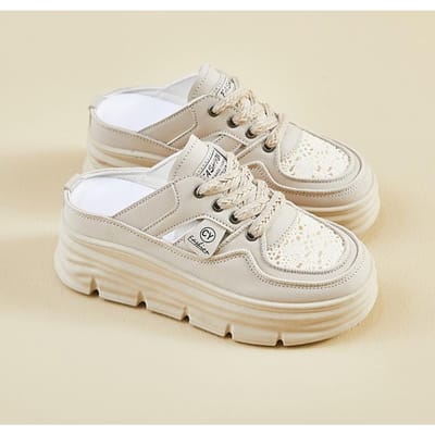 Nieuwe Zomer Witte Schoenen voor Vrouwelijke Studenten Dikke Zool Verhoogd Mesh Ademend Casual Street Shot 40 white