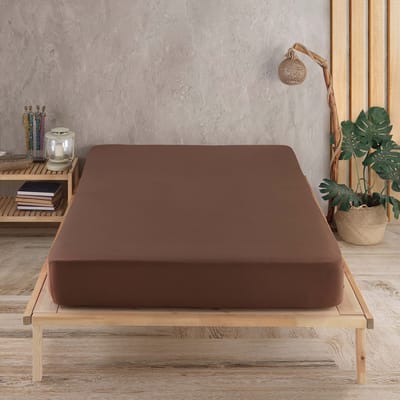 Unyqoos® Zacht en Ademend Jersey Hoeslaken voor Optimaal Slaapcomfort 160x200cm Donkerbruin